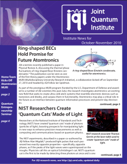 NIST Researchers Create `Quantum Cats` Made of Light Ring