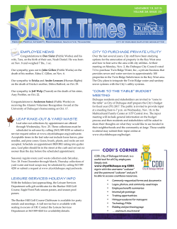 codi`s corner - City of Dubuque