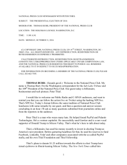 Peter Thiel - National Press Club