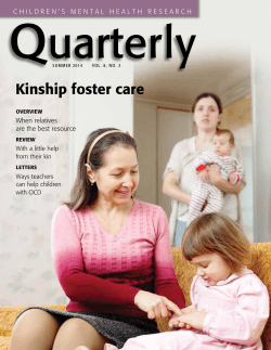 Kinship foster care - Children`s Health Policy Centre