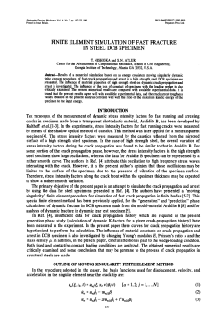 finite element simulation of fast fracture in steel dcb specimen