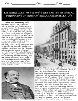 New Interpretations of Tammany Hall