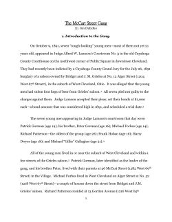 The McCart Street Gang - Irish American Archives Society