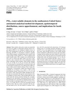 PM2.5 water-soluble elements in the southeastern United States