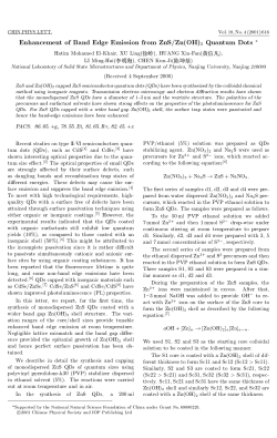 Enhancement of Band Edge Emission from ZnS/Zn(OH)2 Quantum