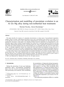 Characterisation and modelling of precipitate evolution in an Al&ndash;Zn