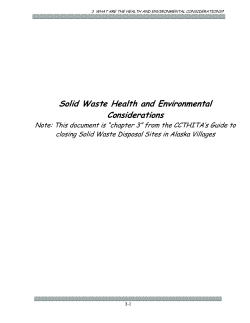 Solid Waste Health and Environmental Considerations