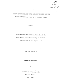 EFFECT OF TRAMPOLINE TRAINING AND TUMBLING ON THE