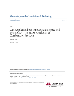 Can Regulation be as Innovative as Science and Technology? The