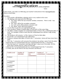 Biomagnification activity assignment /20