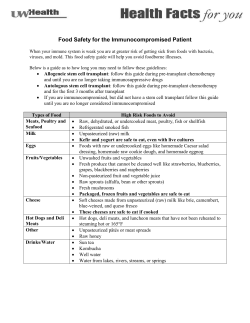 Healthy Eating After Bone Marrow Transplant