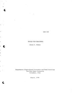 ESO 332 TOOLS FOR TEACHING Glenn C. Himes Department of