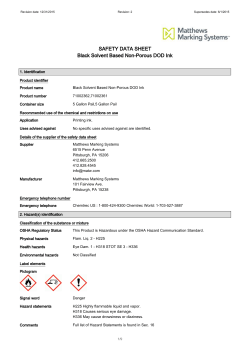 SAFETY DATA SHEET Black Solvent Based Non