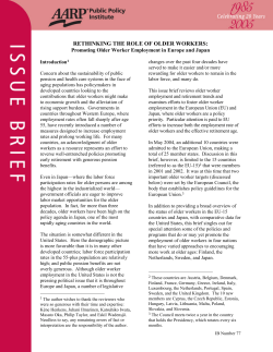 Rethinking the Role of Older Workers: Promoting Older