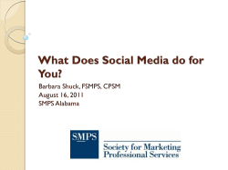 Social Media...What Does it do for You