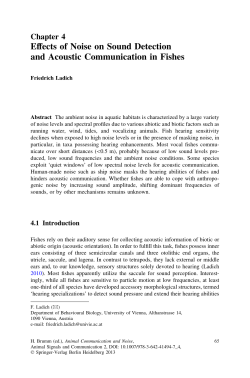 Effects of Noise on Sound Detection and Acoustic Communication in