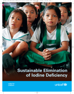Sustainable Elimination of Iodine Deficiency