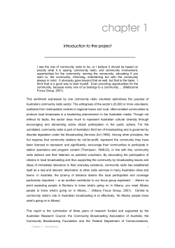 CHAPTER 1 - Community Broadcasting Foundation