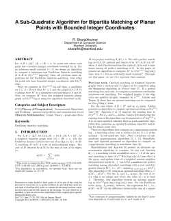 A Sub-Quadratic Algorithm for Bipartite Matching of Planar Points
