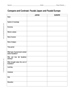 Compare and Contrast: Feudal Japan and