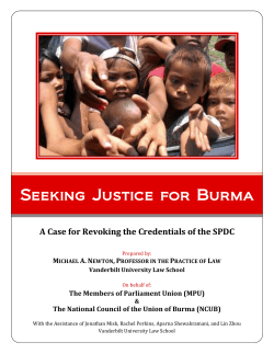 Seeking Justice for Burma