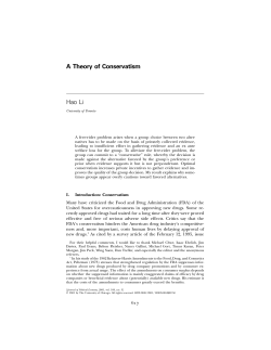 A Theory of Conservatism Hao Li - Duke University`s Fuqua School