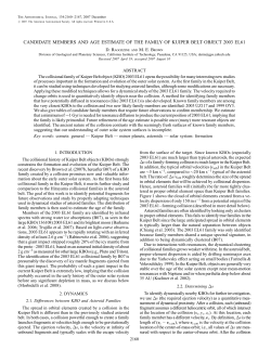 CANDIDATE MEMBERS AND AGE ESTIMATE OF THE FAMILY OF