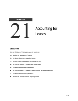 Accounting for Leases
