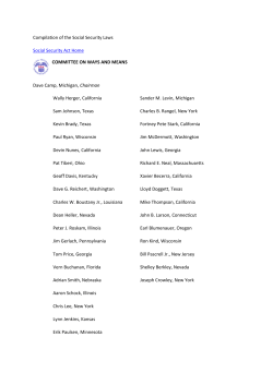 Compilation of the Social Security Laws Social Security Act