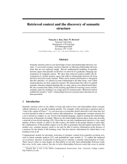Retrieved context and the discovery of semantic structure