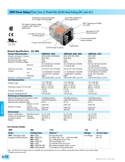 6/12 389F Power Relays/One, Two or Three Pole 20