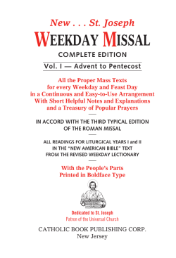 New . . . St. Joseph WEEKDAY MISSAL