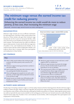 The minimum wage versus the earned income tax credit for reducing