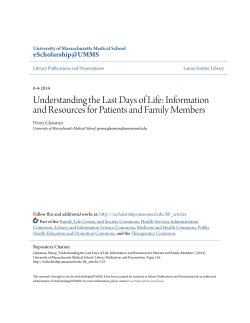 Understanding the Last Days of Life: Information and Resources for