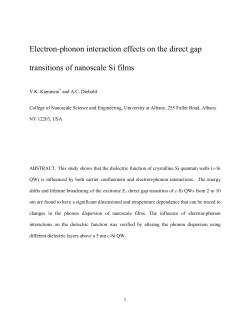 Electron-phonon interaction effects on the direct gap transitions of