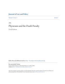 Physicians and the Death Penalty