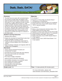 Duck, Duck, DATA! - Windows to the Universe