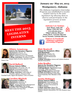 2013 Meet the Interns Brochure