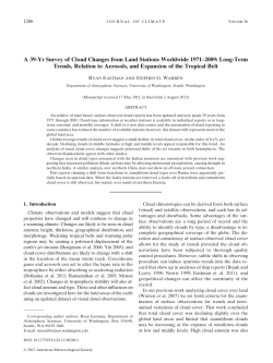 A 39-Yr Survey of Cloud Changes from Land Stations Worldwide
