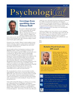 Fall 2012 - UC Berkeley : Psychology