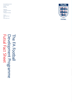 Guide to Futsal - Amateur Football Alliance