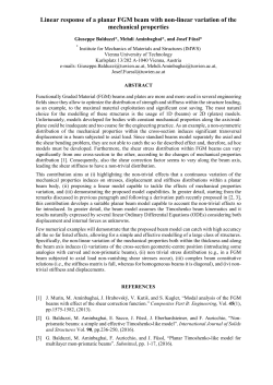 Linear response of a planar FGM beam with non