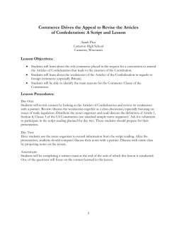 Commerce Drives the Appeal to Revise the Articles of Confederation
