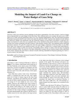 Modeling the Impact of Land-Use Change on Water Budget of Gaza