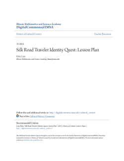 Silk Road Traveler Identity Quest: Lesson Plan