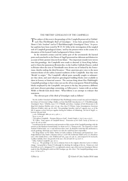 British` Genealogy of the Campbells