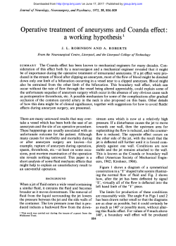 Operative treatment of aneurysms and Coanda effect: a