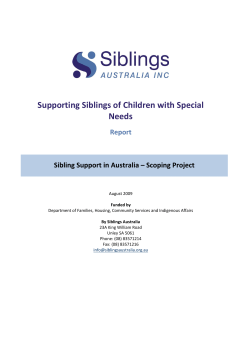 Scoping Project - Siblings Australia