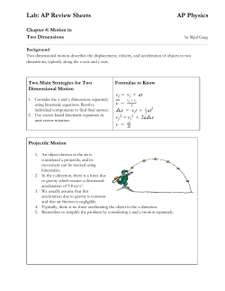 Lab: AP Review Sheets AP Physics