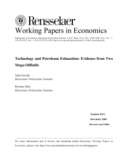 Technology and Petroleum Exhaustion